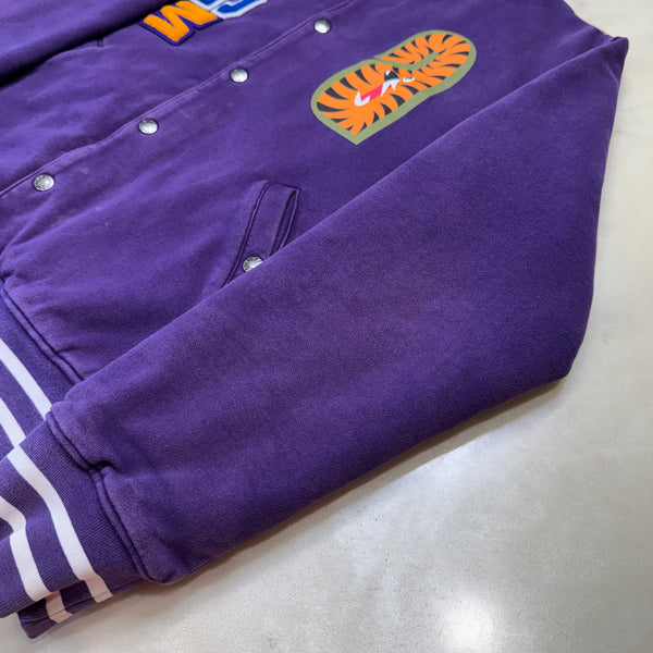 [L] Bape Purple 1st Camo Varsity Jacket