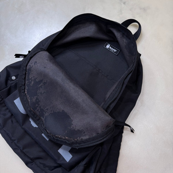 Bape Black Spell Out Backpack