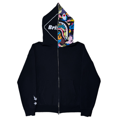 [L] Bape x FCR Bristol Collab Shark Hoodie