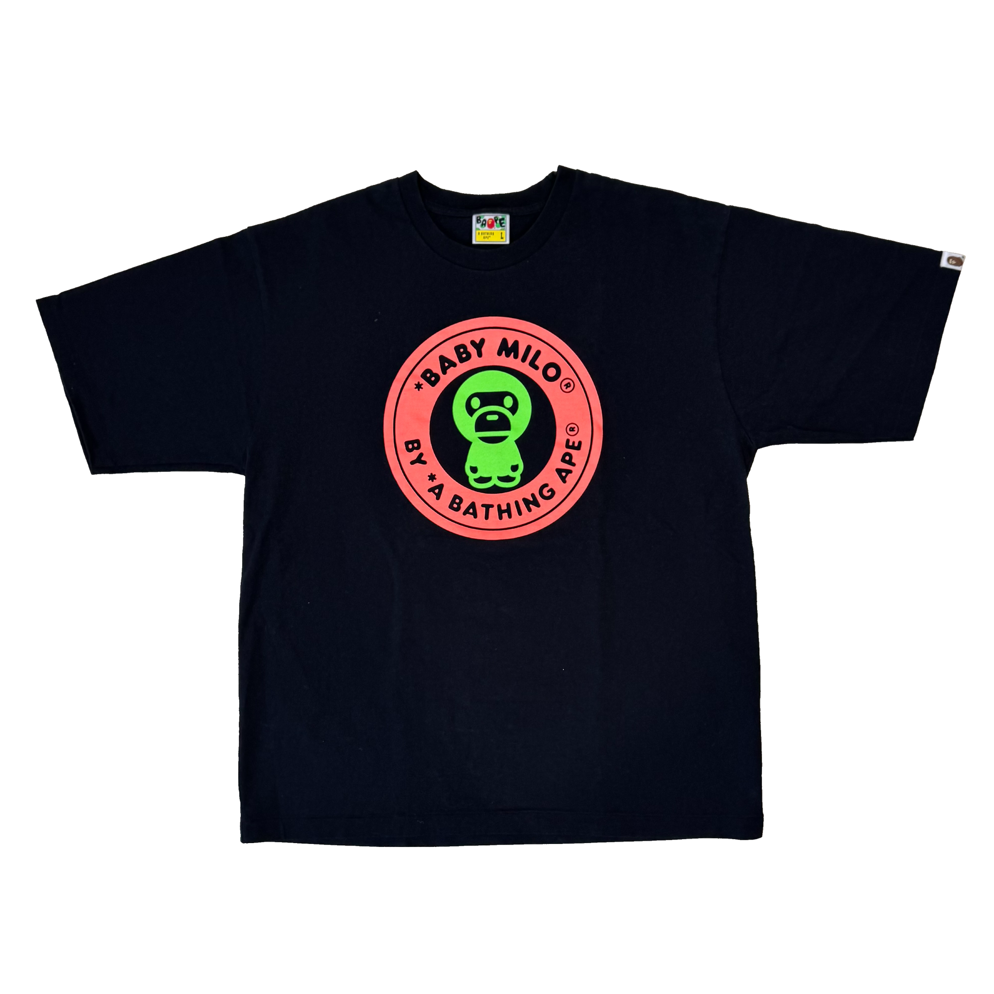 [L] OG  Bape Neon Milo Busy Works Tee