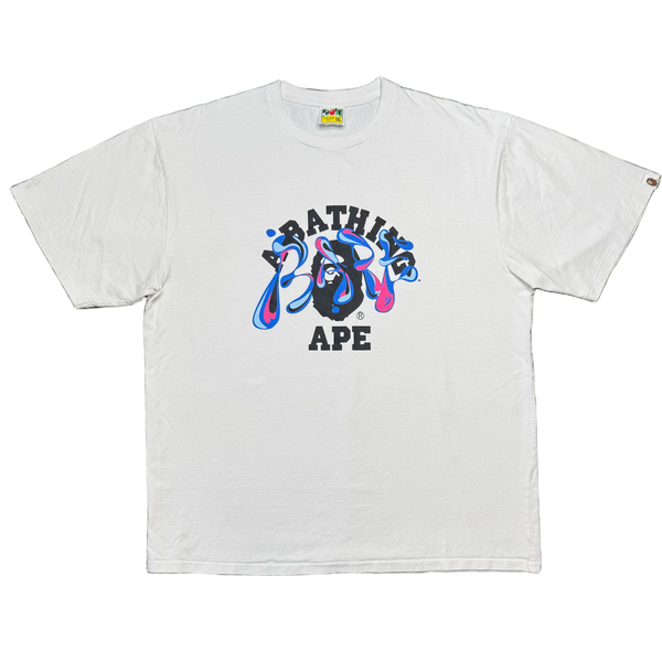 [3XL] Bape Liquid Marble College Tee