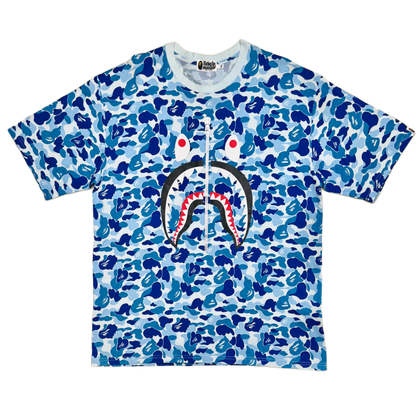 [3XL] Bape Blue ABC Camo Shark Tee
