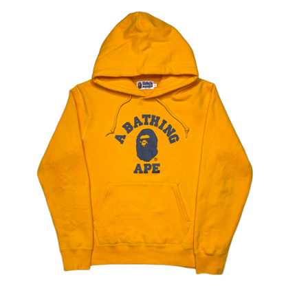 [L] Bape Orange College Logo Hoodie