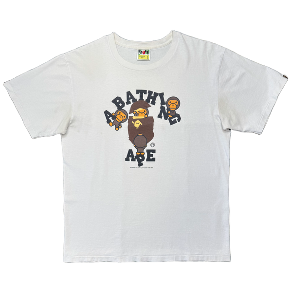 [L] Bape Milos College Logo Tee