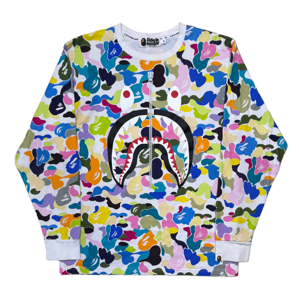 [M] Bape Multi Camo Shark Longsleeve