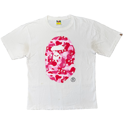 [L] Bape x God Selection Pink Ape Tee