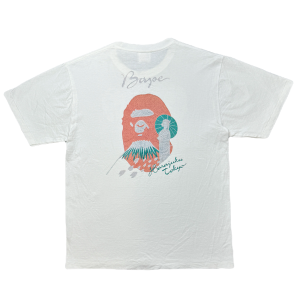 [L] Bape Mt. Fuji Ape Head Tee