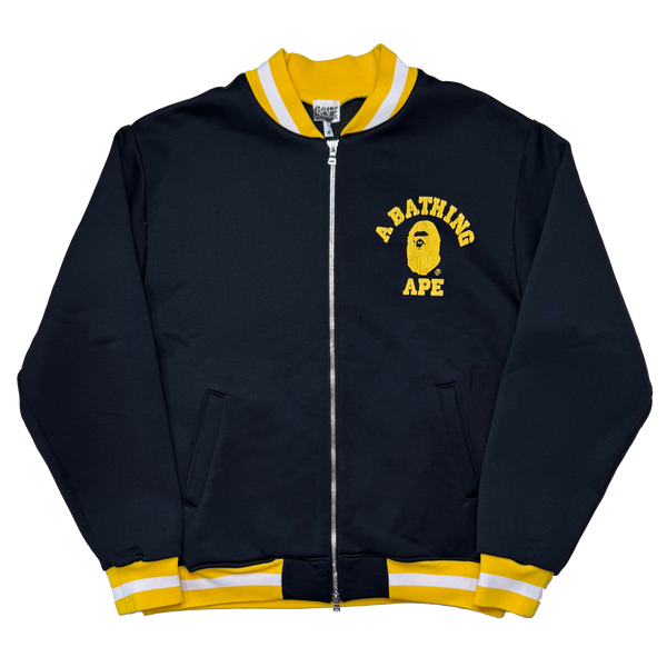 [M] OG Bape Yellow College Logo Zip-Up