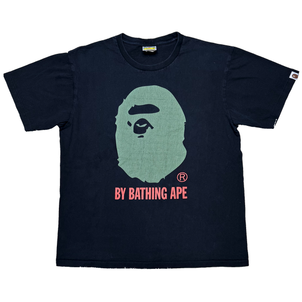 [L] Bape Olive Ape Head Tee