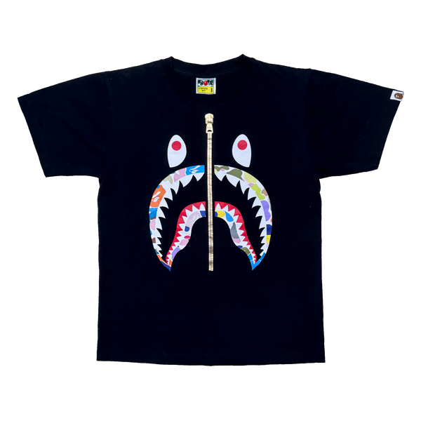 [S] Bape Multi Camo Shark Tee