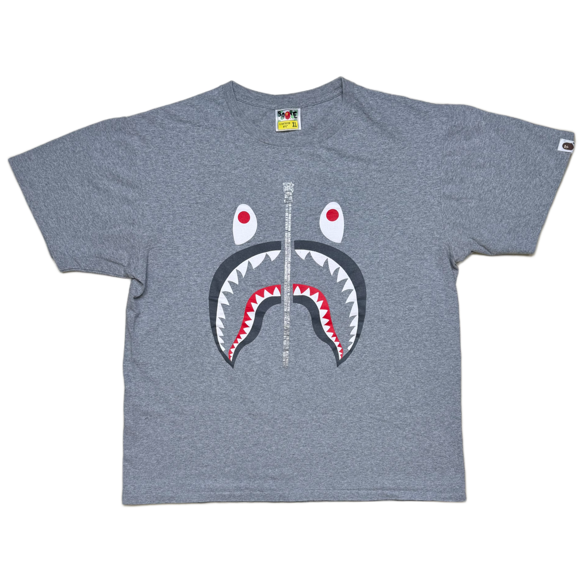 [XL] Bape Classic Grey Shark Tee