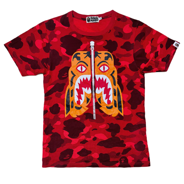 [S] Bape Red Camo Tiger Tee