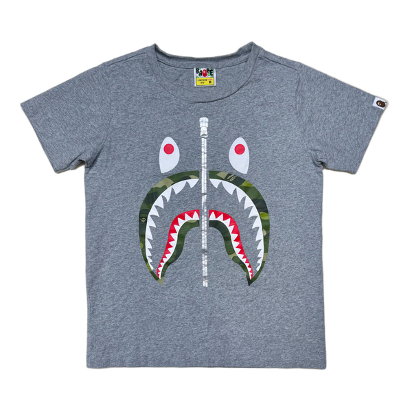 [XS] Bape Green Camo Shark Tee
