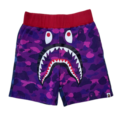 [S] Bape Crazy Camo Shark Sweatshorts