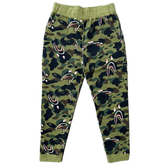 [L] Bape Green Shark Camo Sweatpants