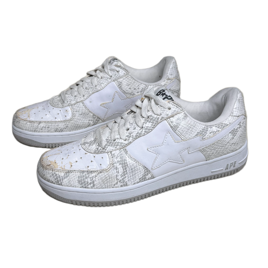 [11] Bape White Snakeskin Bapestas