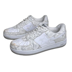 [11] Bape White Snakeskin Bapestas