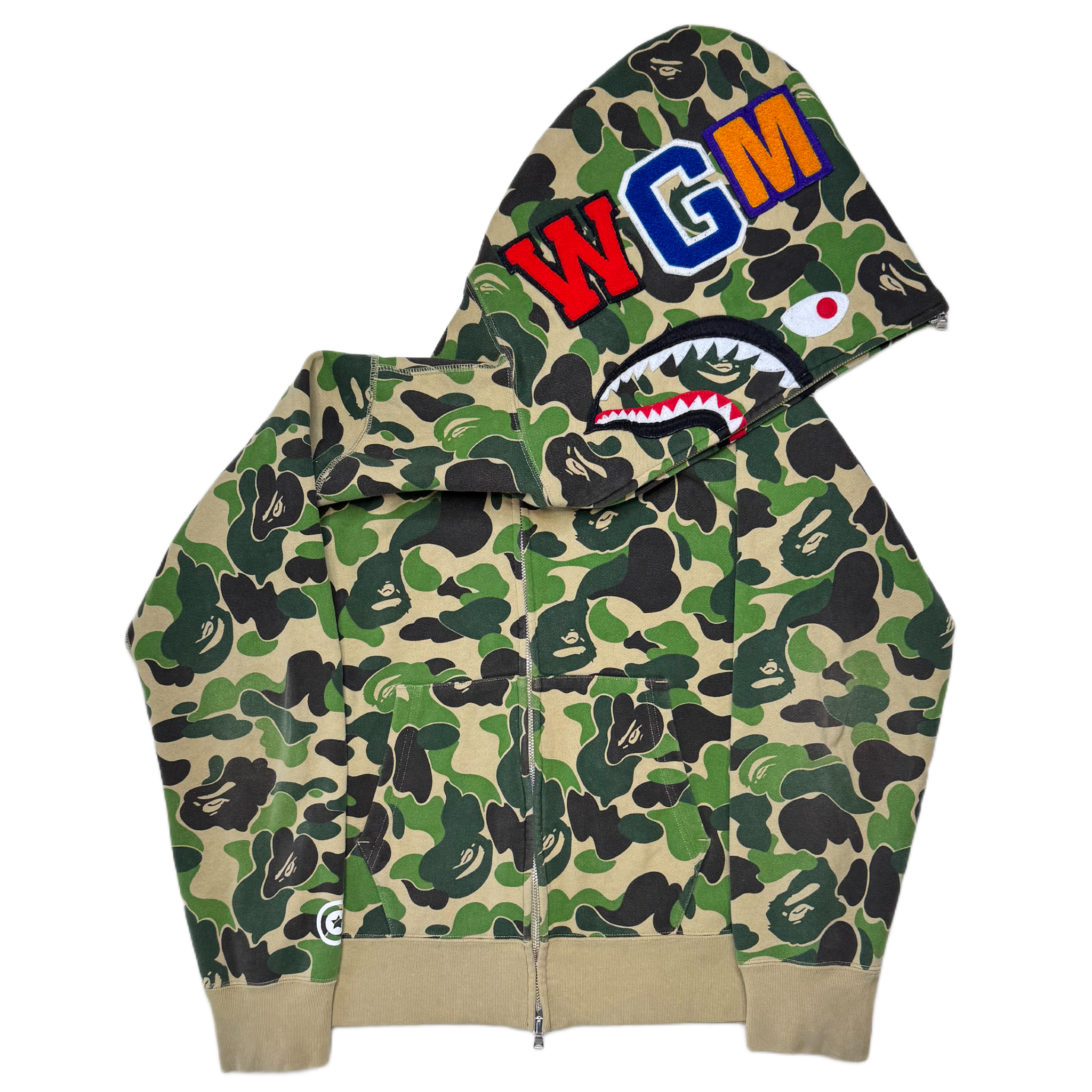 [M] Bape ABC Camo Full-Zip Shark Hoodie