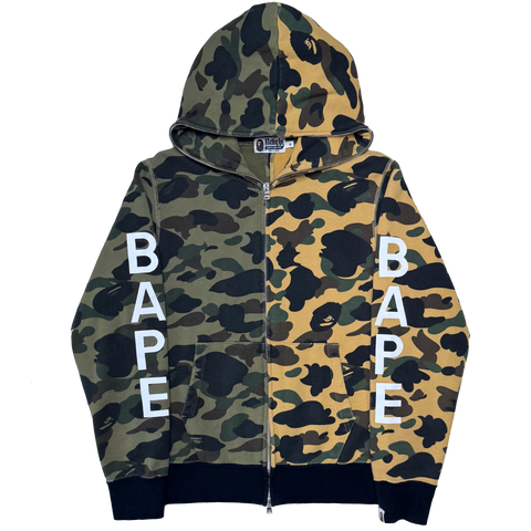 [M] Bape Split Camo Full-Zip Hoodie