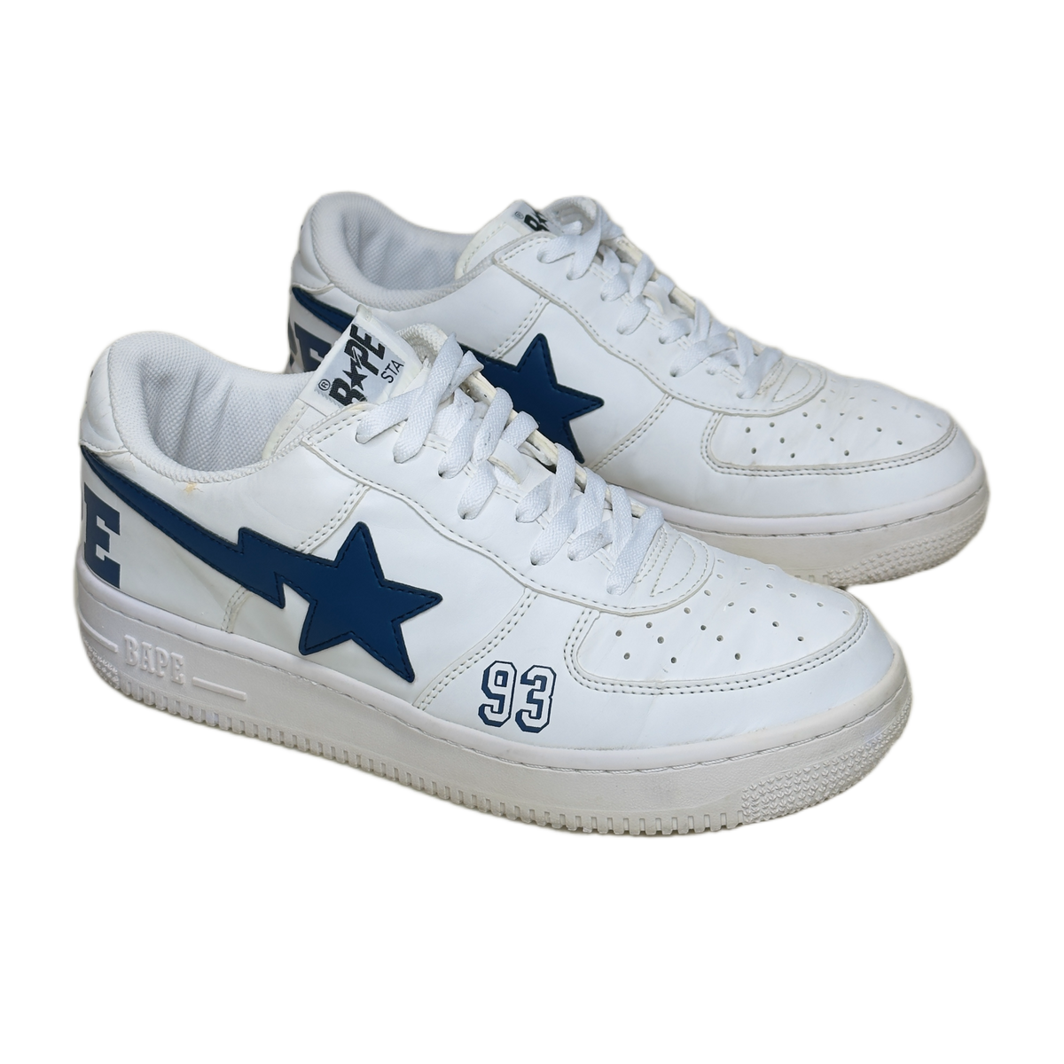 [11] Bape Navy on White 93 Bapestas