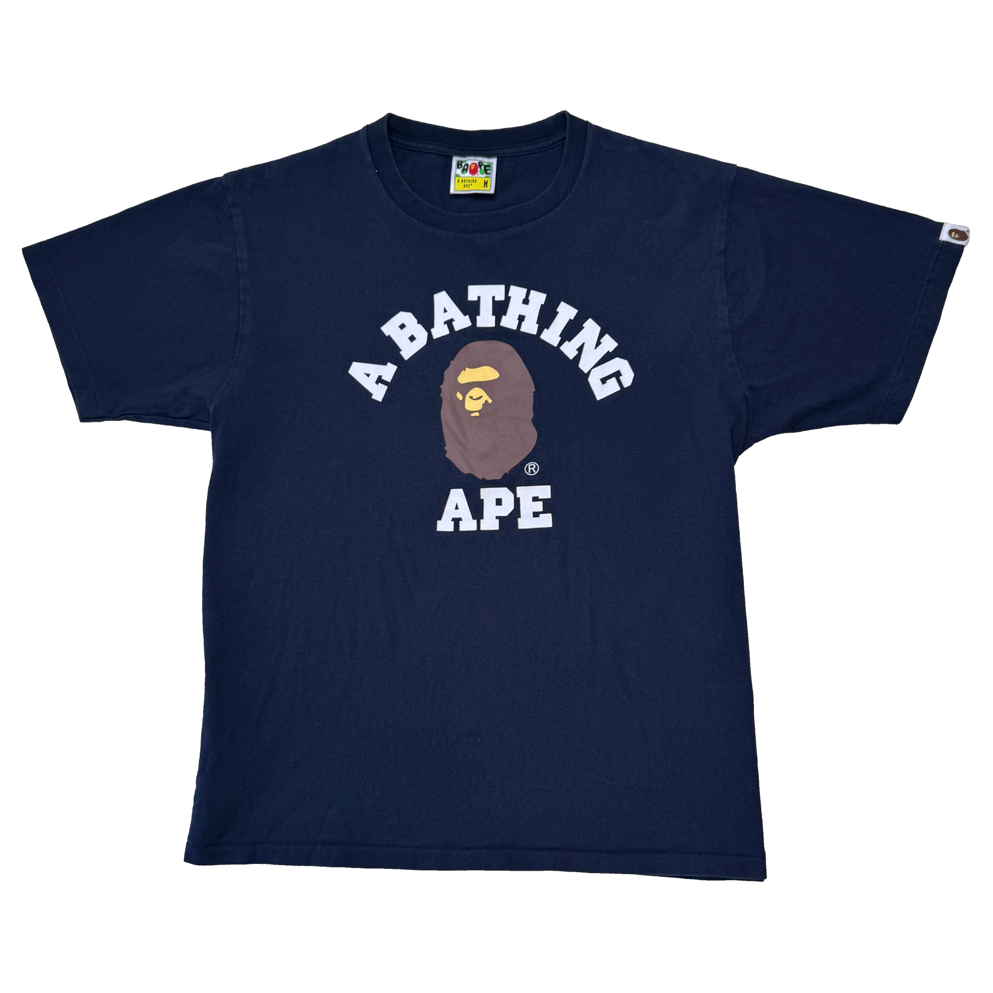 [M] Bape Navy College Logo Tee
