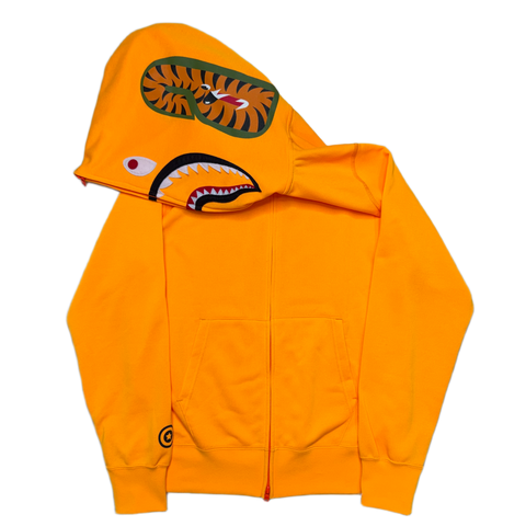 [L] DS Bape Neon Full-Zip Shark Hoodie