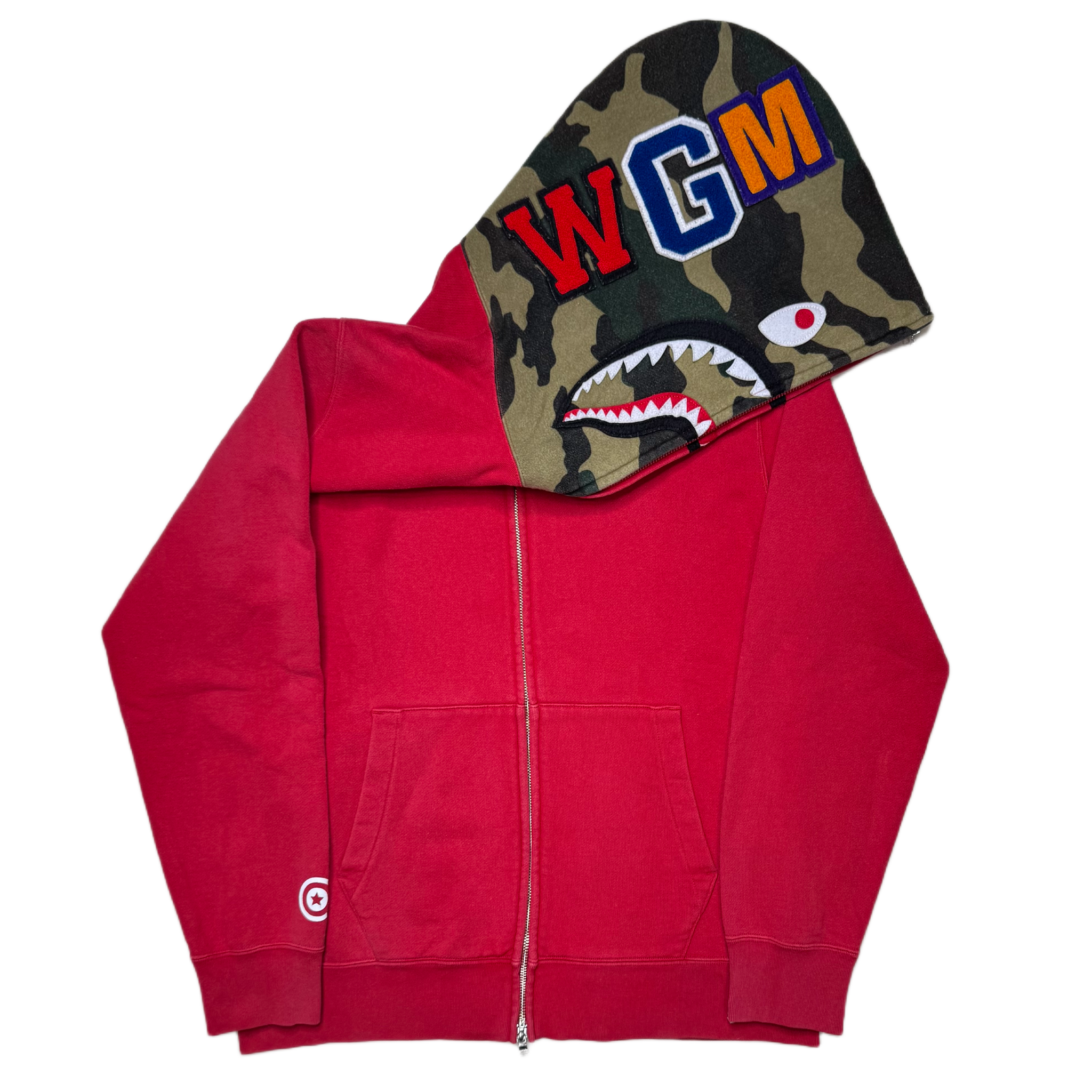 [L] OG Bape Land Half Camo Shark Hoodie
