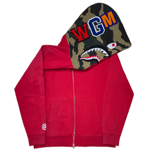 [L] OG Bape Land Half Camo Shark Hoodie