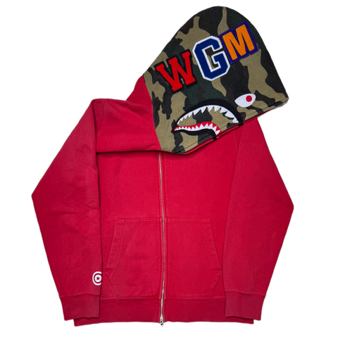 [L] OG Bape Land Half Camo Shark Hoodie