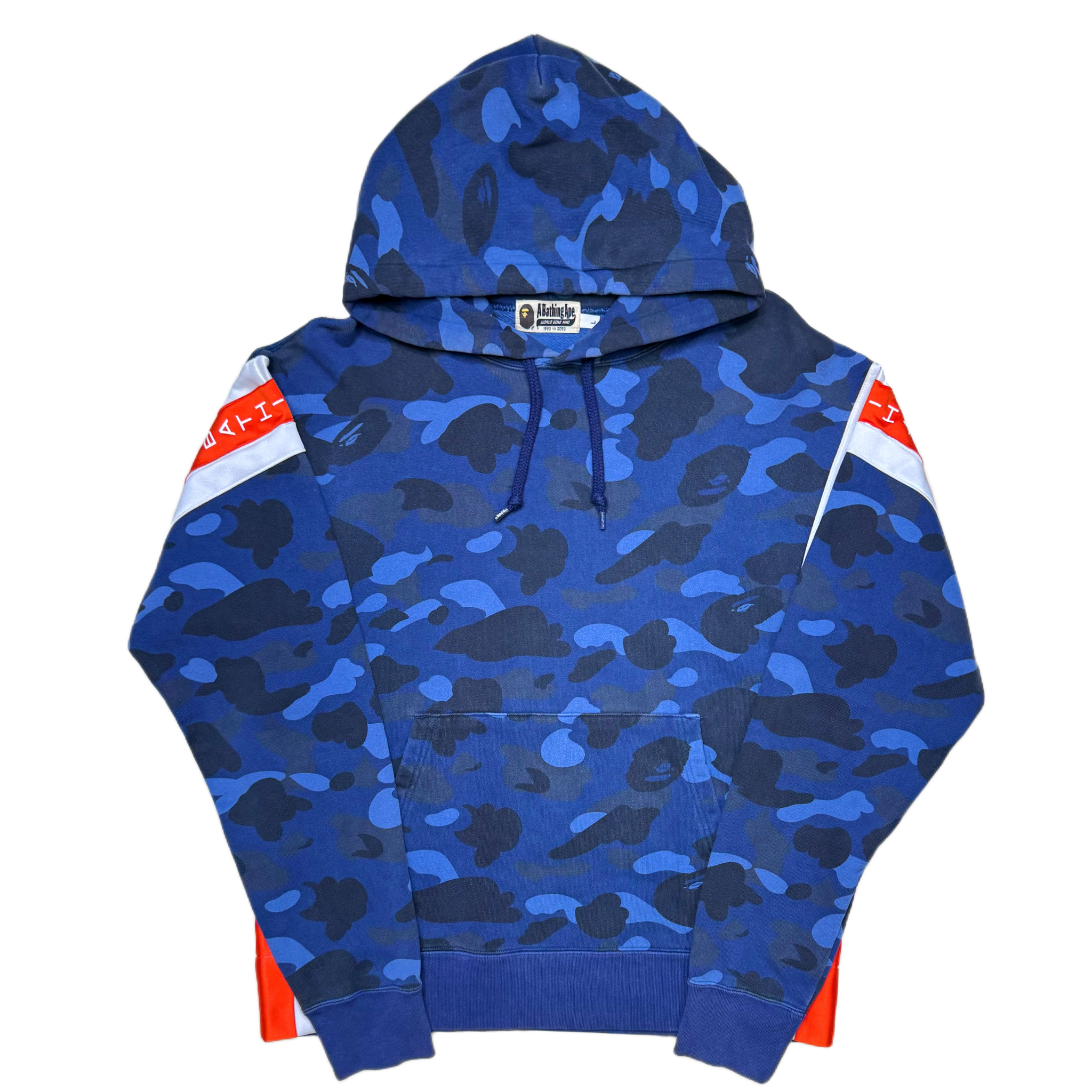 [L] Bape Blue 1st Camo Pullover Hoodie