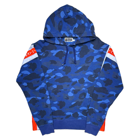 [L] Bape Blue 1st Camo Pullover Hoodie