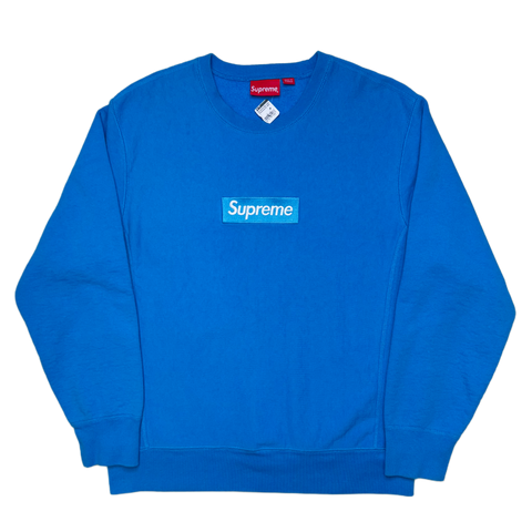 [L] DS Supreme Bright Royal Box Logo Sweatshirt