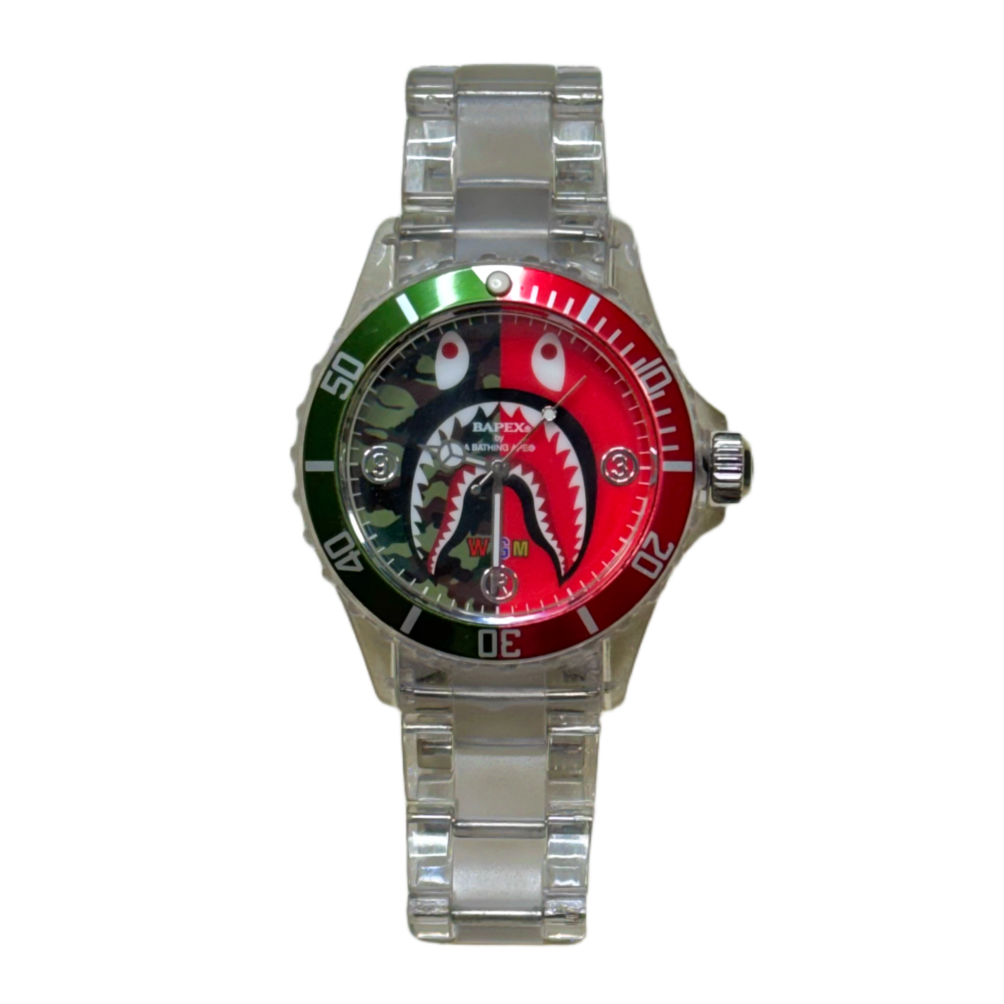 Bape Land Clear Shark Bapex Watch