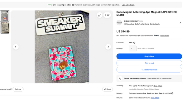 DS Bape Miami Camo Magnet