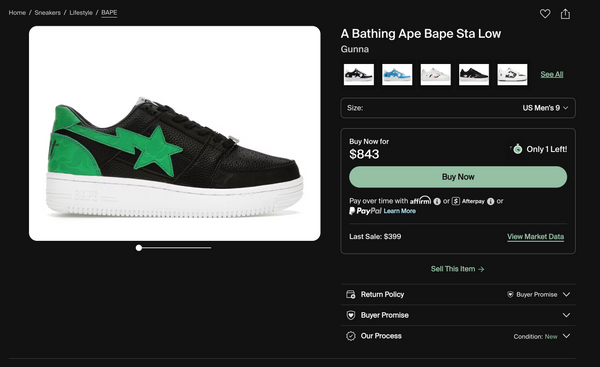 [9] Bape x Gunna Collab Bapestas