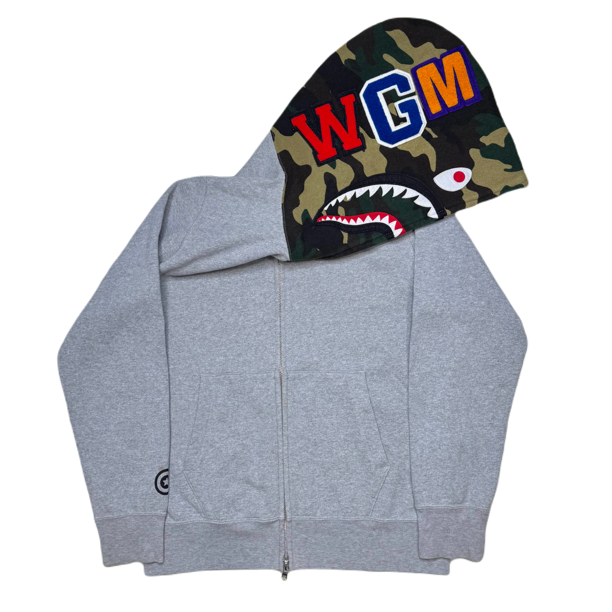 [M] Bape Land Half Camo Shark Hoodie