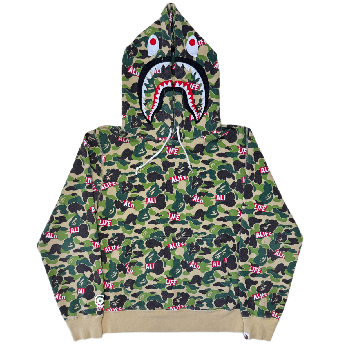 [L] Bape x ALIFE Collab Shark Hoodie