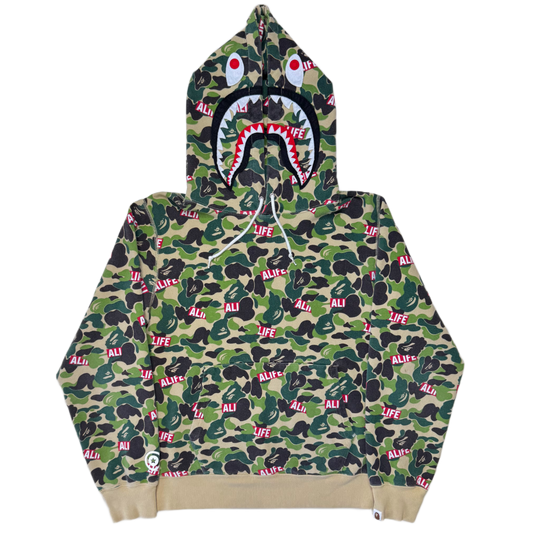 [L] Bape x ALIFE Collab Shark Hoodie