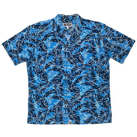 [L] Bape Tropical Camo Button Up