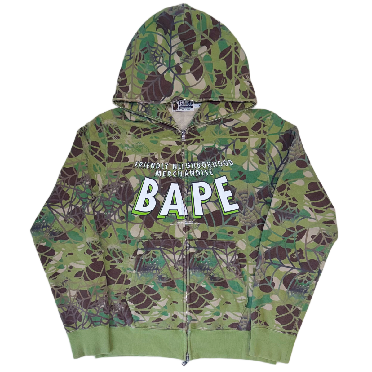 [M] OG Bape x Spider-Man Collab Camo Hoodie
