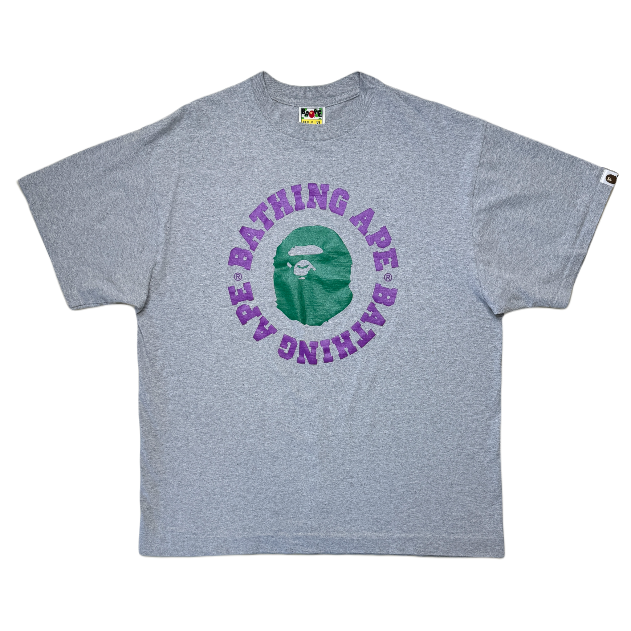 [XL] Bape Purple Green Ape Head Tee