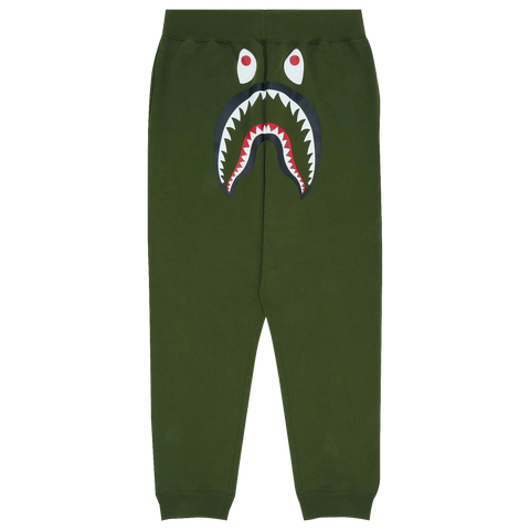 [M] DS Bape Olive Shark Sweatpants