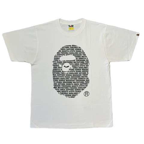 [L] Bape Cities Ape Head Tee