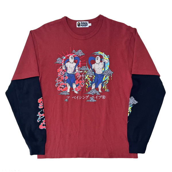 [L] OG Bape Japan Guardians Layered Longsleeve