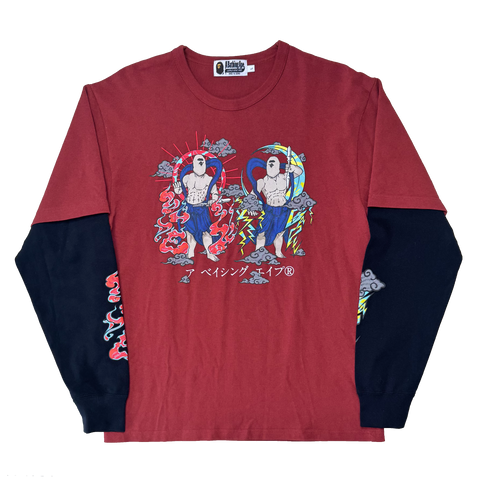 [L] OG Bape Japan Guardians Layered Longsleeve