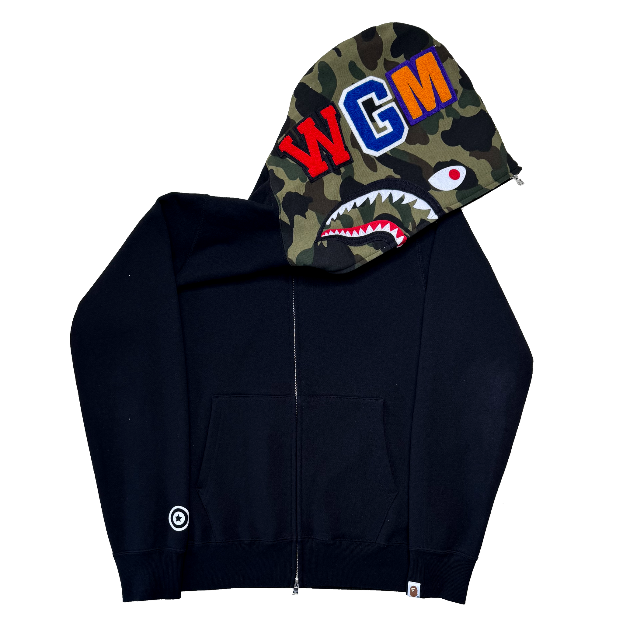 [M] Bape Half Camo Full-Zip Shark Hoodie