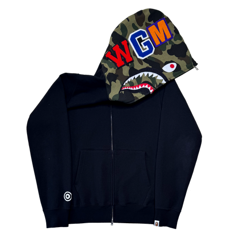 [M] Bape Half Camo Full-Zip Shark Hoodie