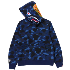 [L] DS Bape Blue Camo Shark Hoodie