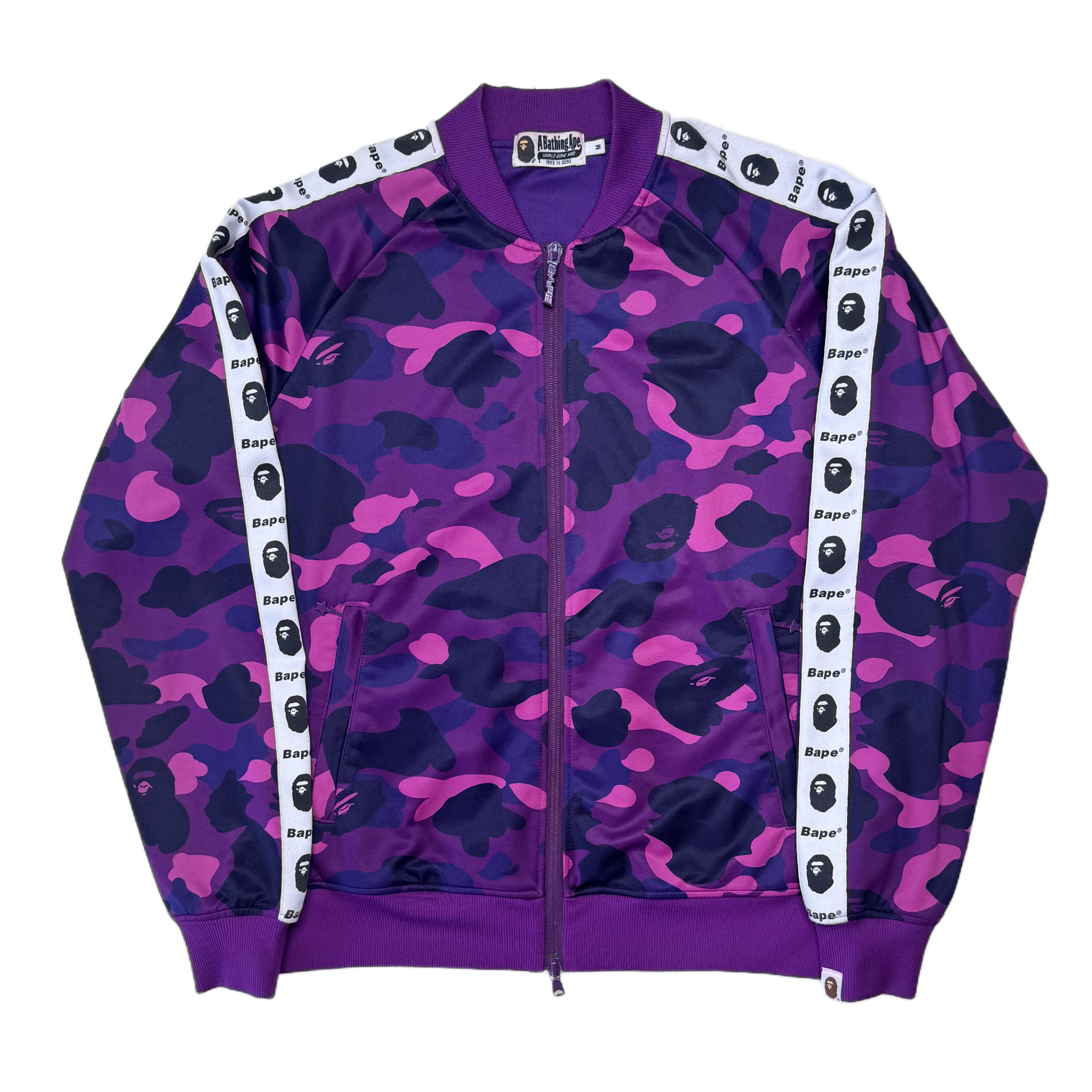 [M] Bape Purple Camo Zip-Up