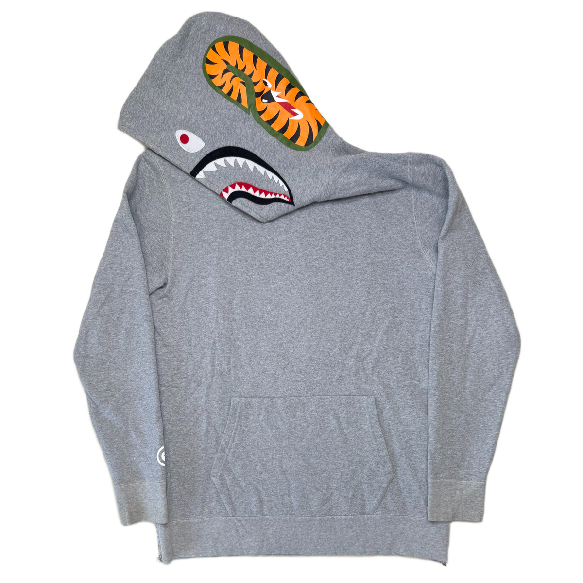 [L] Bape Side-Zip Shark Hoodie